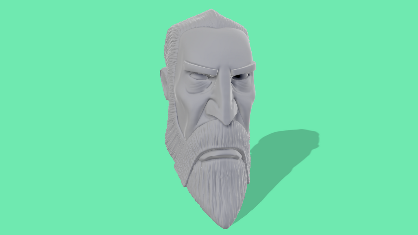 Animated Dooku Head Sculpt