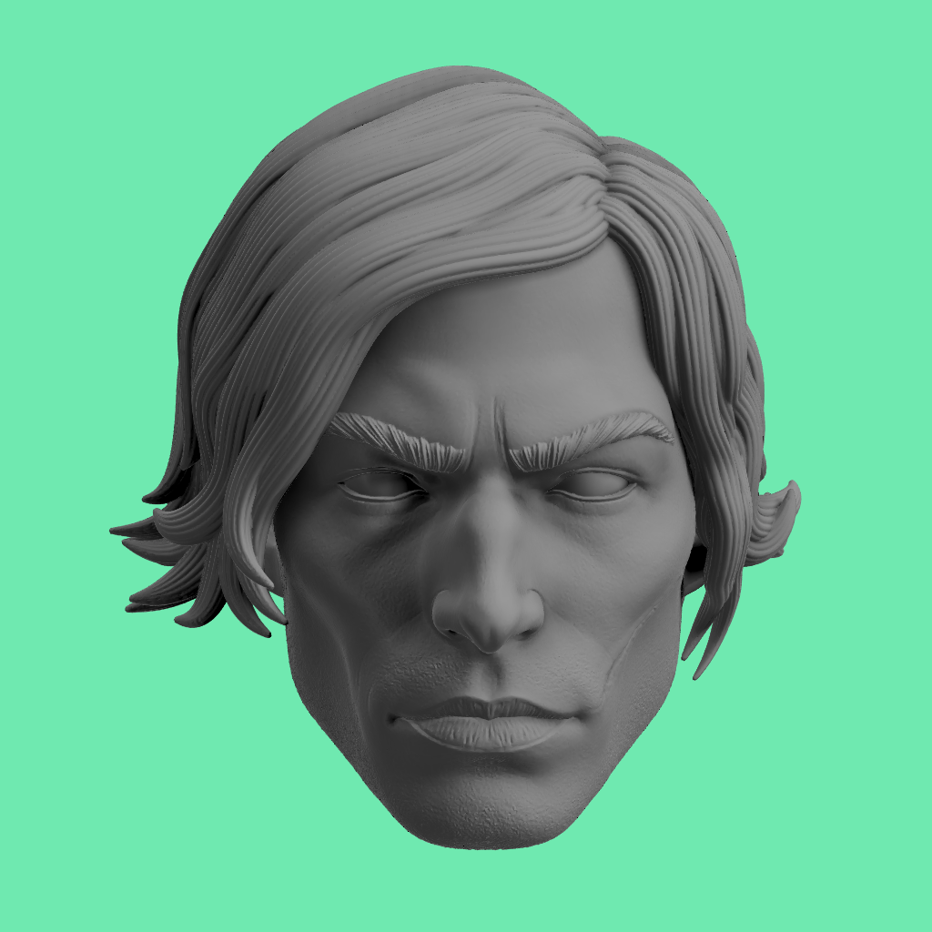 The Stranger (Qimir) Head Sculpt