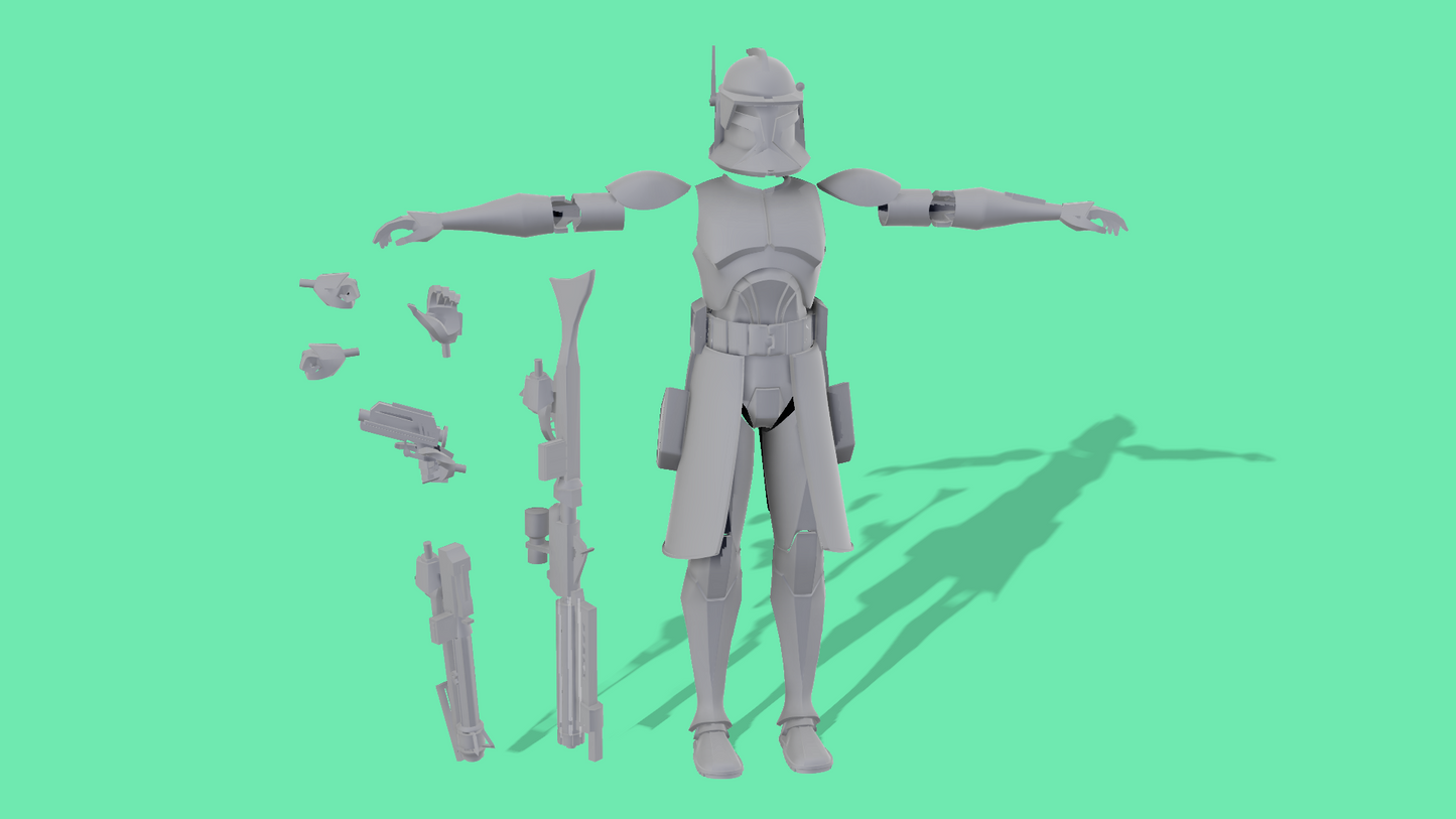 Animated Phase 1 Clone Troopers 6"