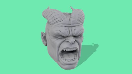 Fallen Hulk Head Sculpt