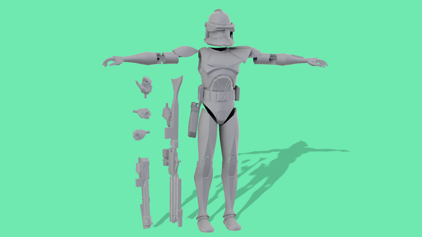 Animated Phase 1 Clone Troopers 6"