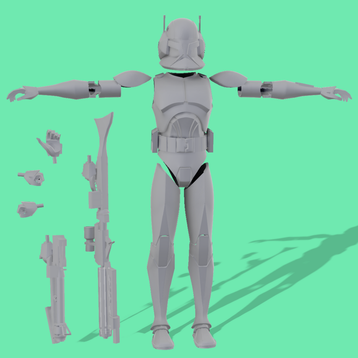 Animated Phase 1 Clone Troopers