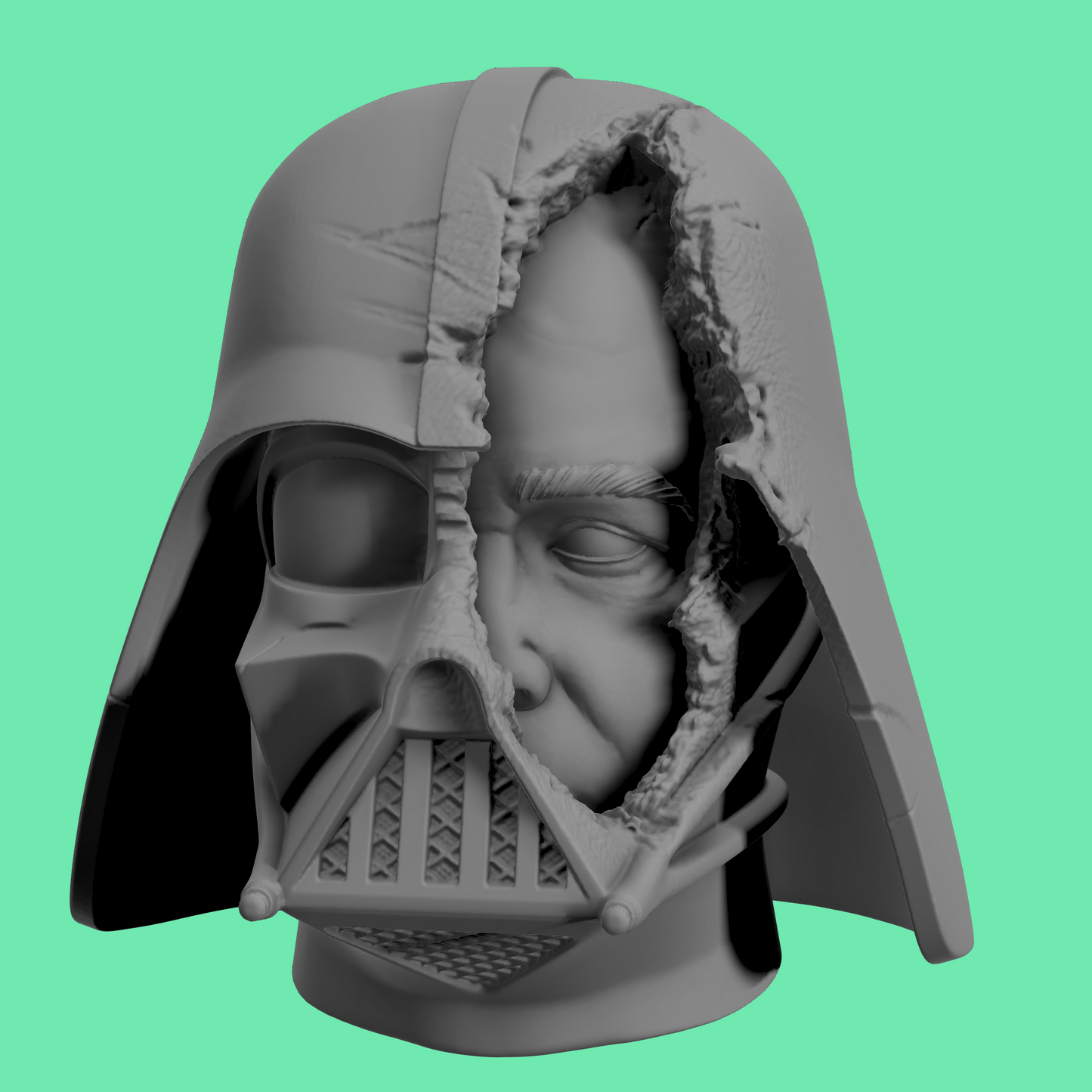 James Earl Jones Broken Vader Helmet