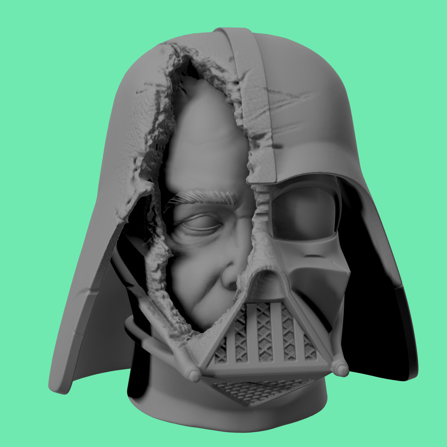 James Earl Jones Broken Vader Helmet