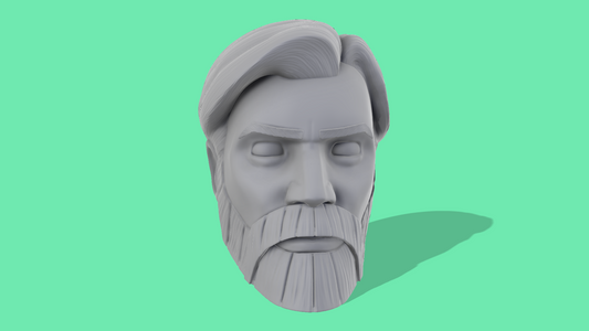 Obi-Wan Clone Wars Head Sculpt