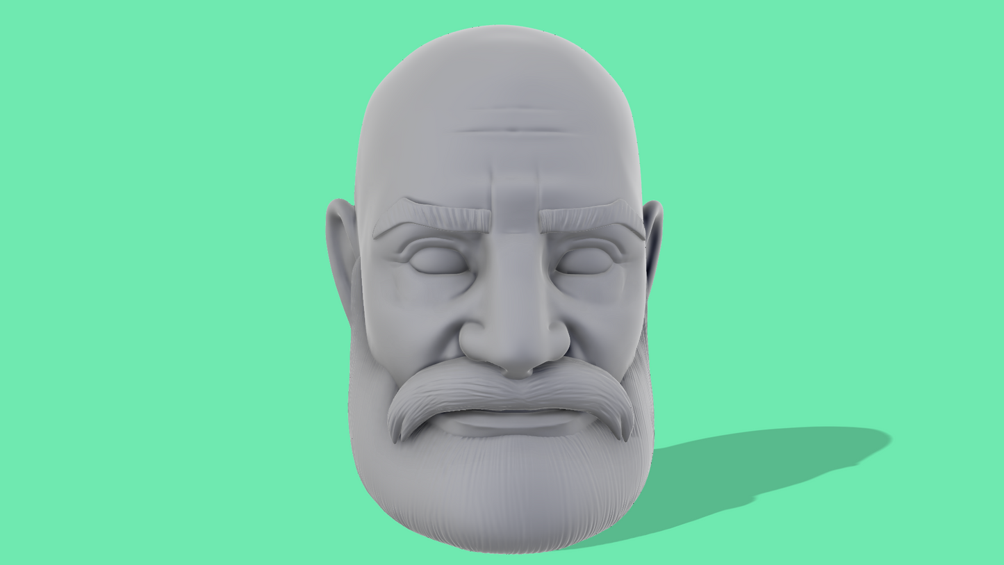 Animated Old Man Clone Heads