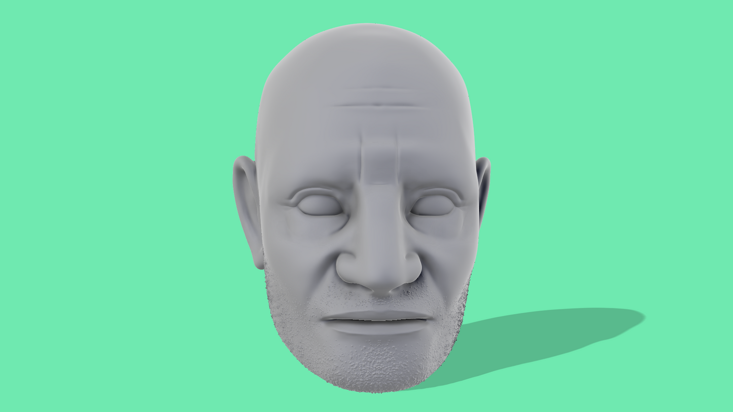 Animated Old Man Clone Heads
