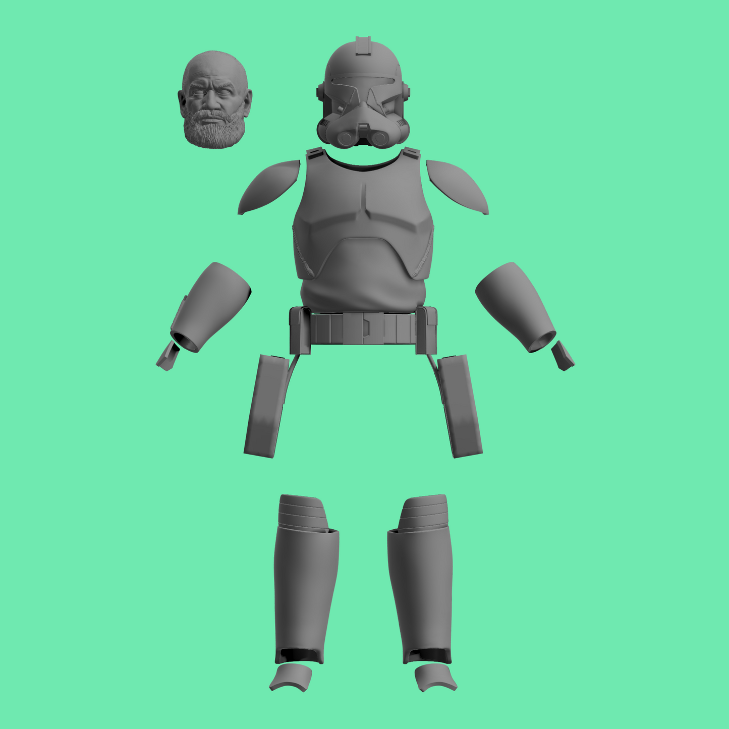 Realistic Old Man Captain Rex