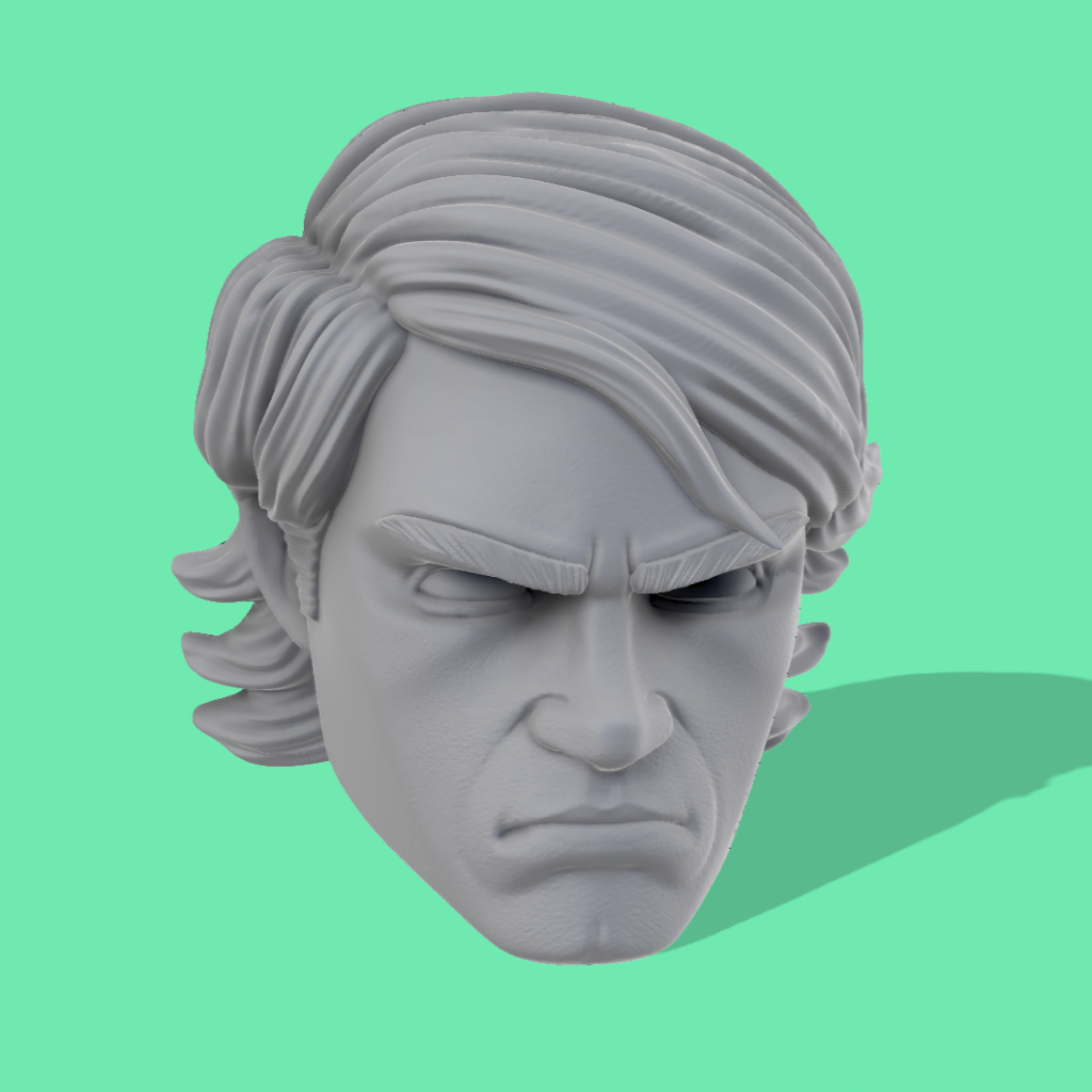 Animated Anakin Clone Wars Head Sculpts