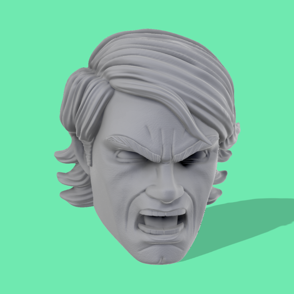 Animated Anakin Clone Wars Head Sculpts