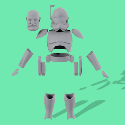 Rebels Animated Old Man Captain Rex - Kitbash