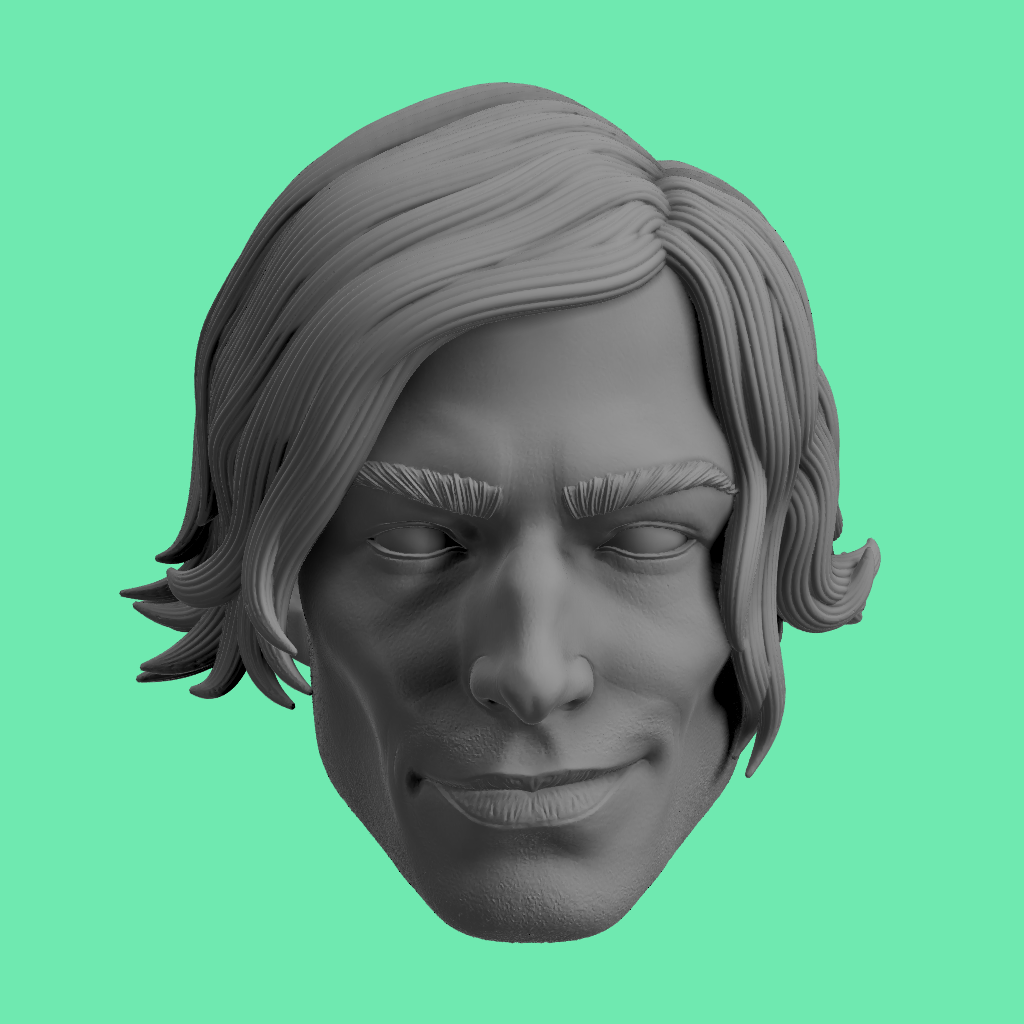 The Stranger (Qimir) Head Sculpt