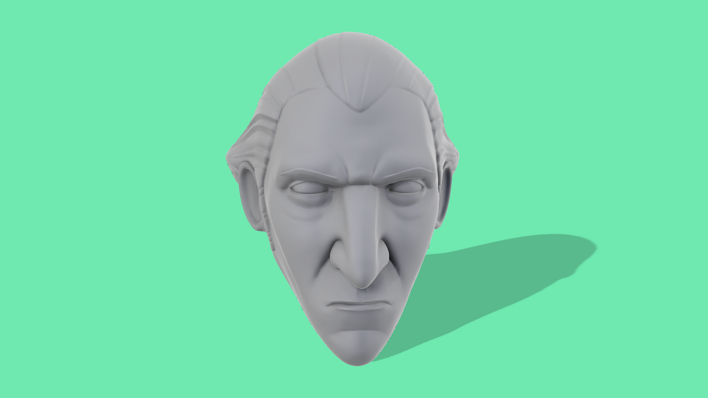 Count Dooku Animated TOTJ Head Sculpt