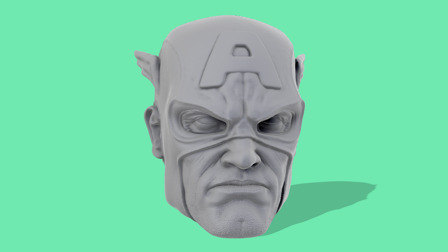 Captain America Head Sculpt