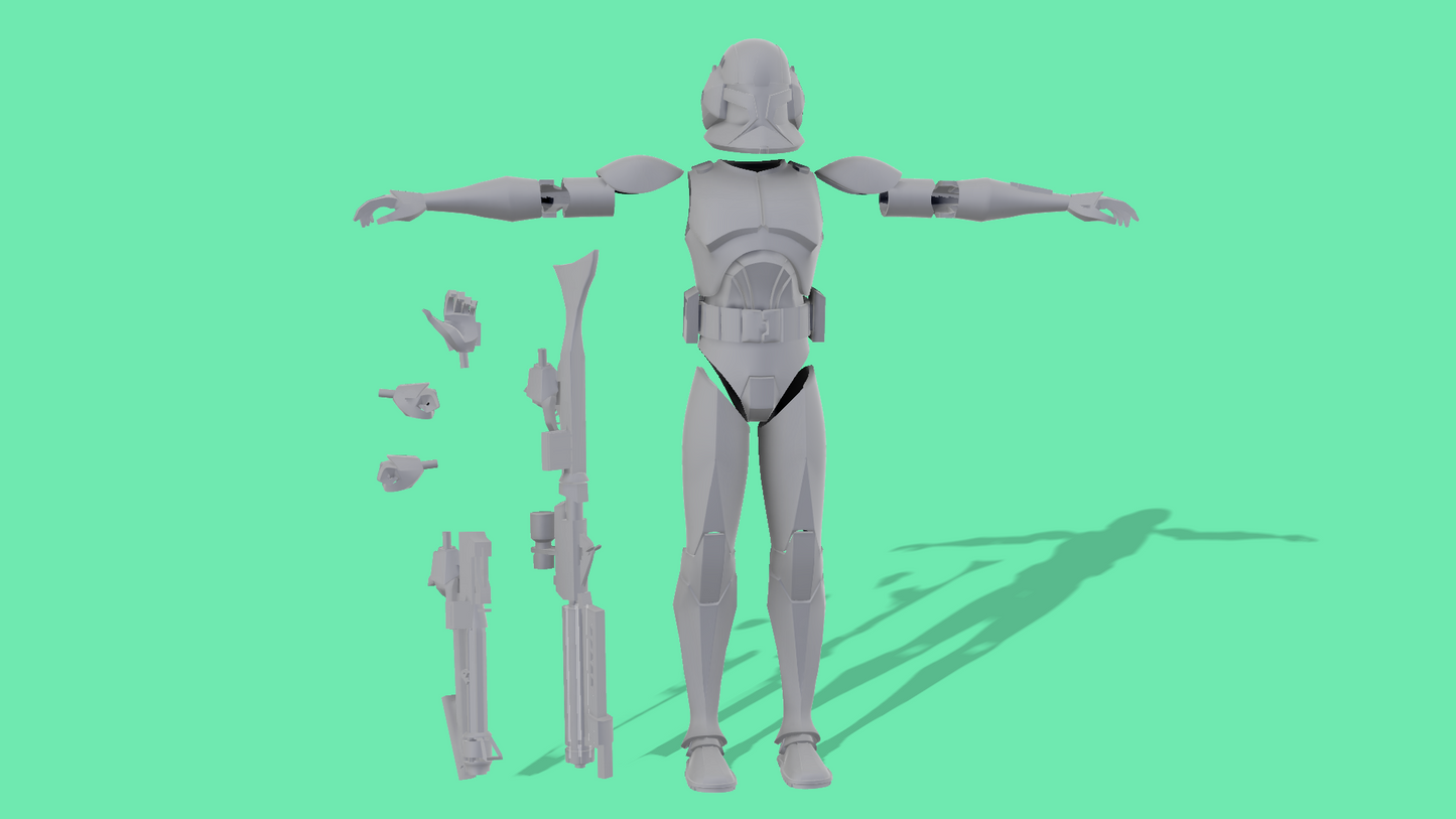 Animated Phase 1 Clone Troopers